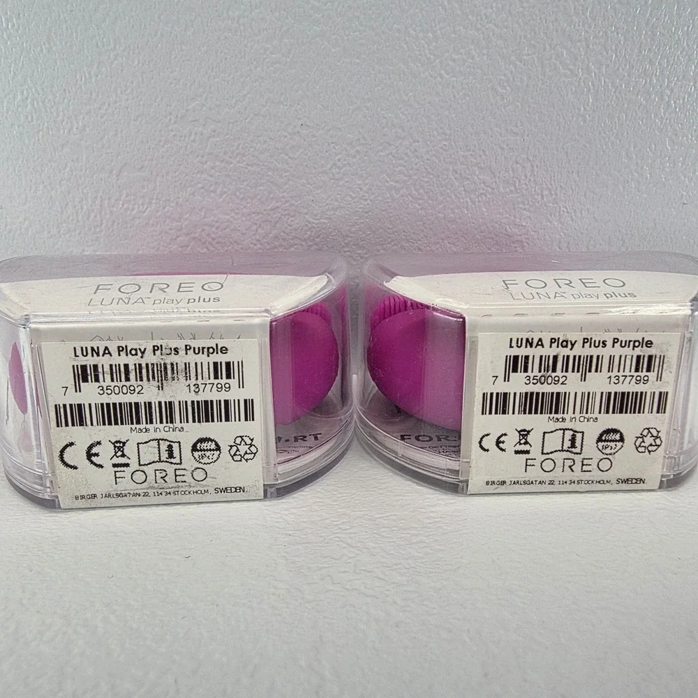 2 Pk Foreo Luna Play Plus Purple Tiny But Mighty Facial Cleansing Device Travel